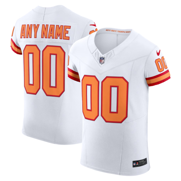 Men's Tampa Bay Buccaneers Nike White Vapor F.U.S.E. Custom Elite Jersey